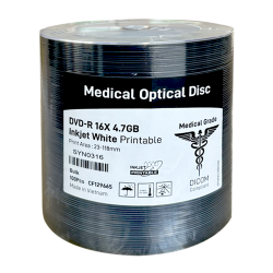 Medical Optical Disc, dvd-r 16x 4,7 Gb inkjet white printable, DICOM compliant