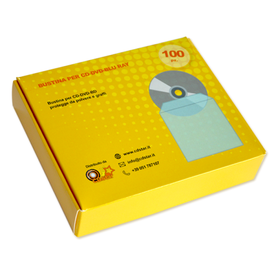 Bustina cd / dvd con flap (100 pezzi)