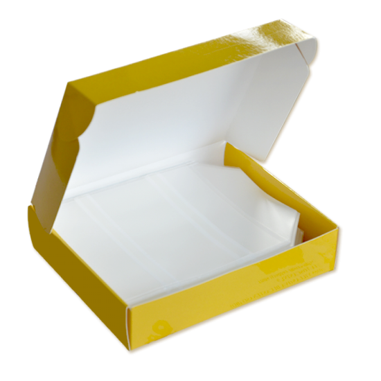 Bustina cd / dvd con flap e striscia adesiva (100 pezzi)